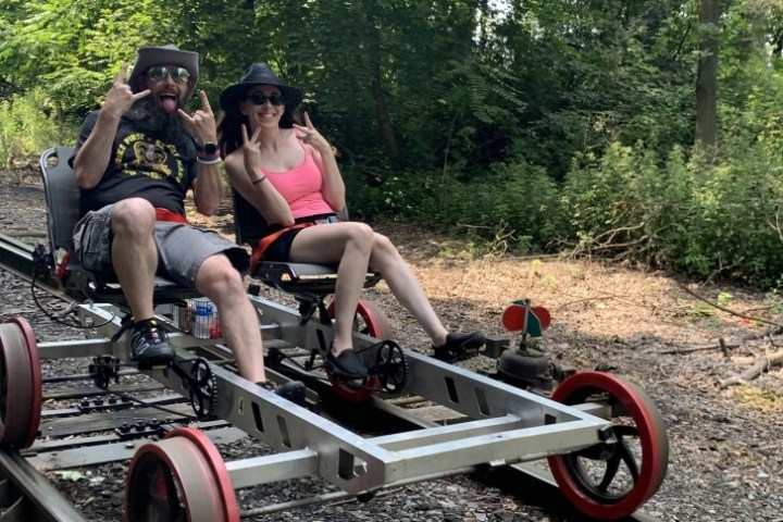 a person riding on the back of a motorcycle