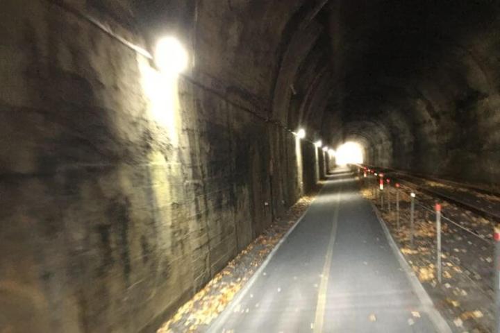 a tunnel in the middle of the street